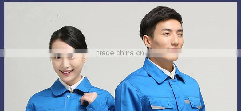 Juqian quality work cloth manufacturer China breathable gray blue unisex workwear uniform industrial uniform