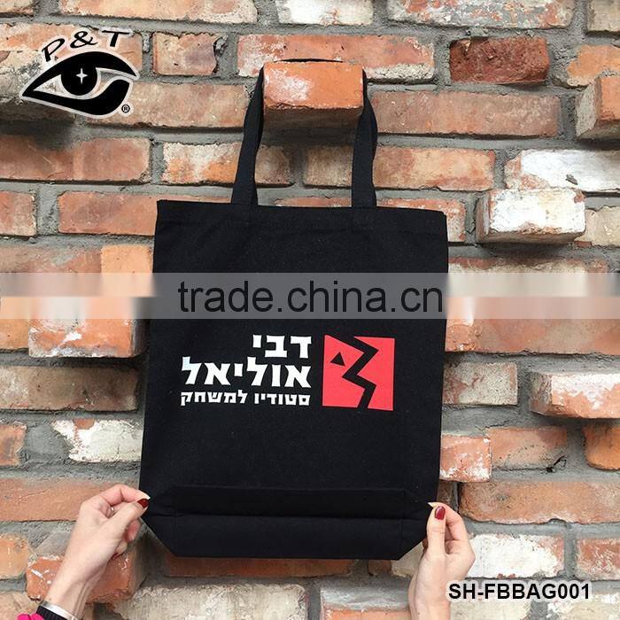 Hot Selling Handmade Natural Custom Printed Standard Size Cotton Canvas Tote Shopping Bag