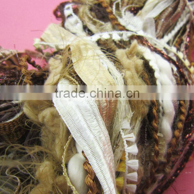 hand knitting silk ribbon