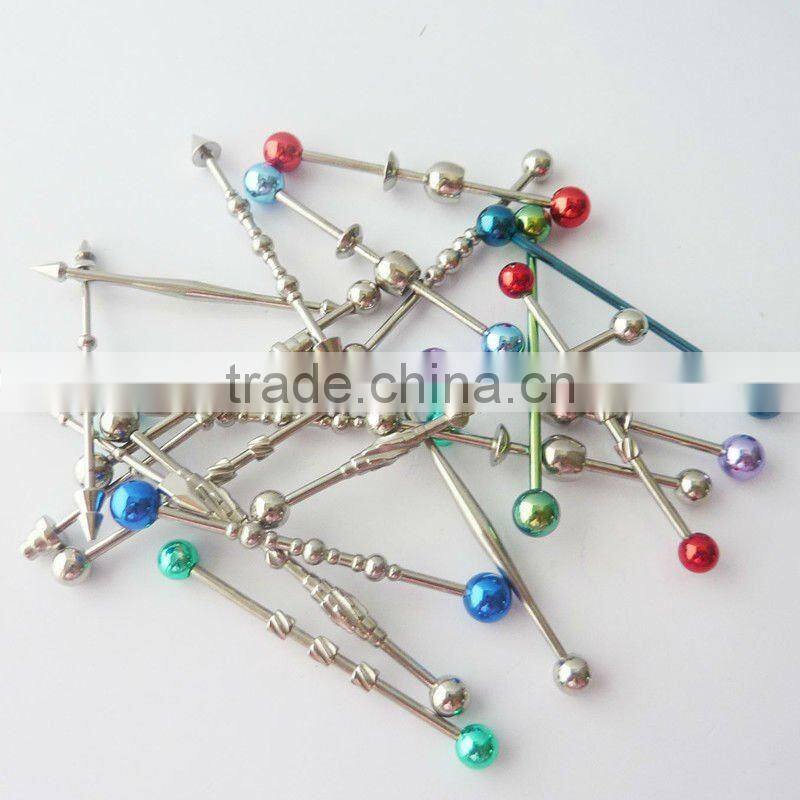 New Hot styles goblet industrial tongue barbell