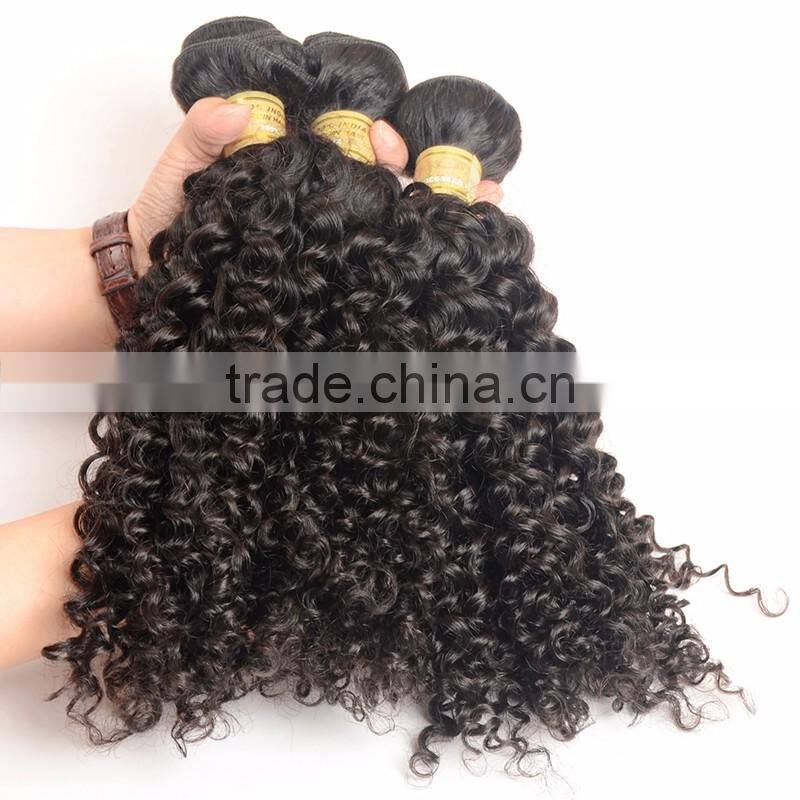 2017 hot sell african curl hair weft for black women