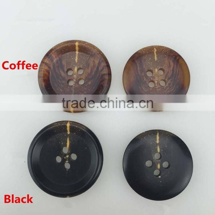 Cloth coat black deep coffee color copy horn buttons