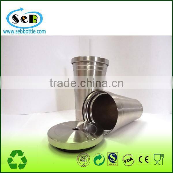 16oz stainless steel tumbler with straw stainless steel coffee mug