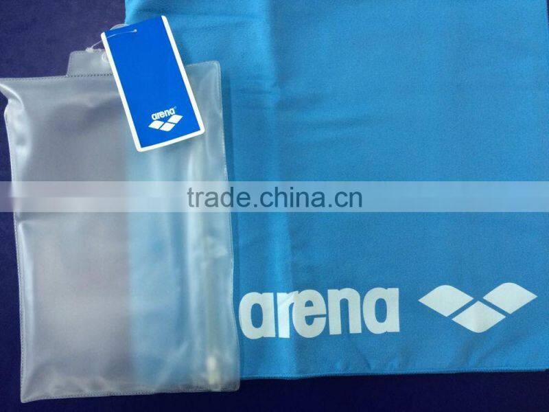 Arena yellow suede microfiber towel ,microfiber swimming towel