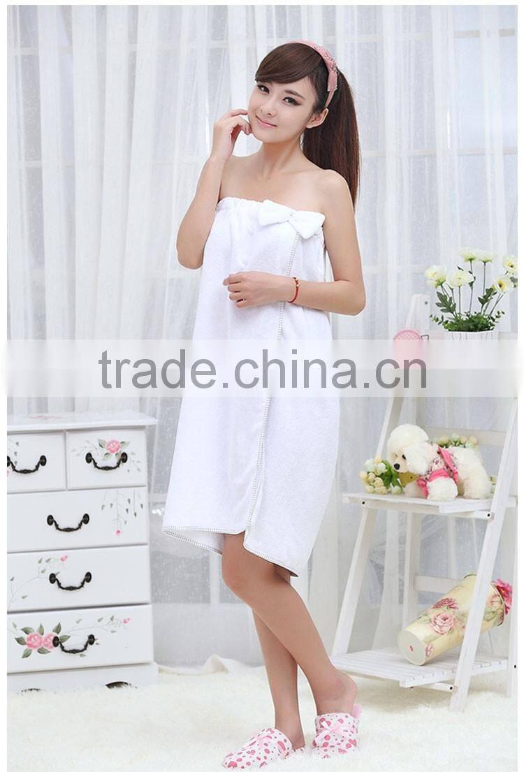 Beauty body wrap towel terry bath towel mini lady skirt white