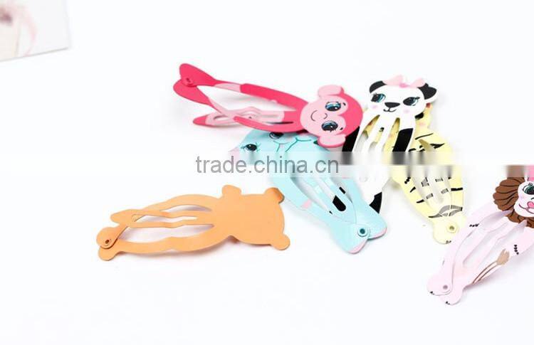 DIY Kids Hair Clips For Girls Animal Pattern Snap Barrette M7043006