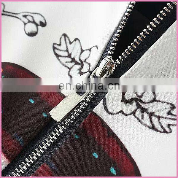 fashion design front cute carton printing girl's jacket