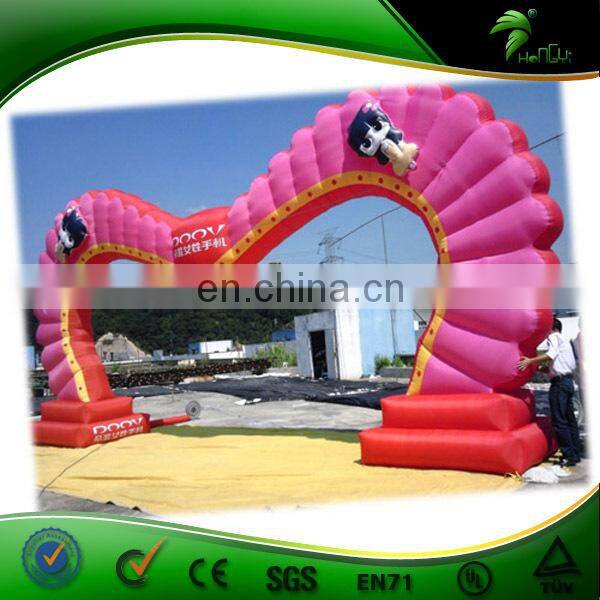 Pink Inflatable Wedding Arch / Oxford Or PVC Inflatable Arch