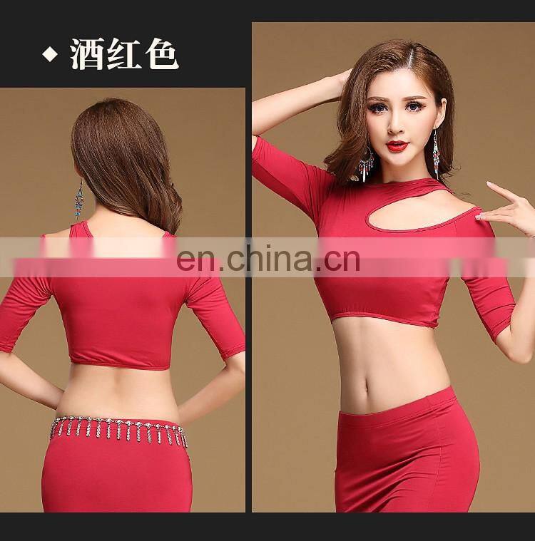 S-3103 Wholesale sexy modal four colors belly dance top