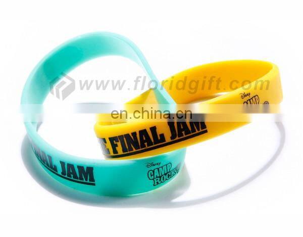 Wholesales custom design printing cheap name rubber band bracelet