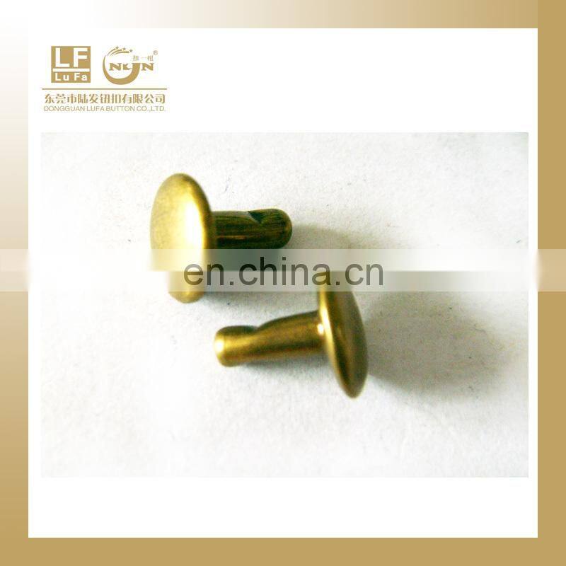 14L hollowed silver rivet