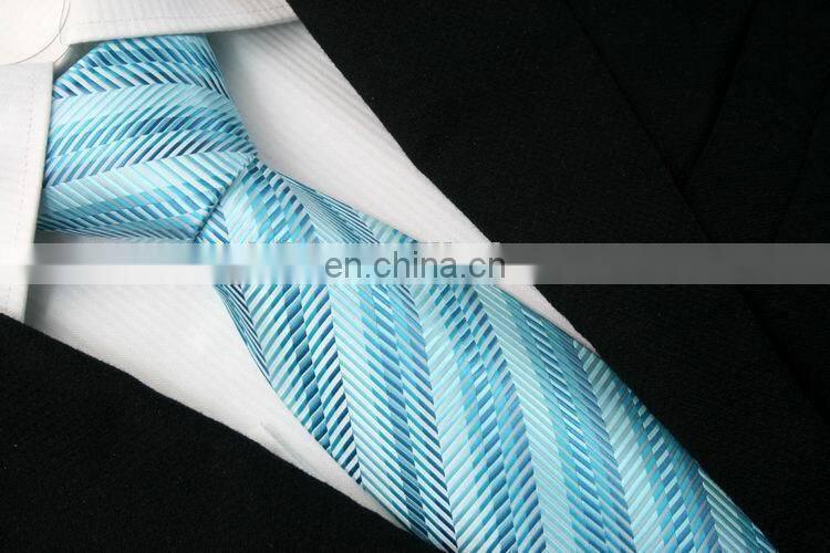 2015 latest hot sale gradually changing color men's 100% silk jacquard tie
