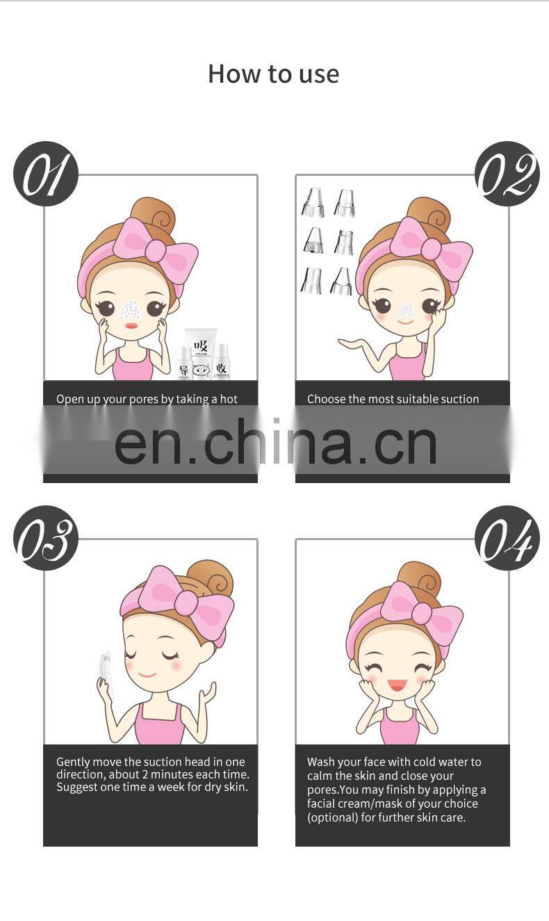 Popular Facial Beauty Blackhead Remover Tool Kit Stock Blackhead Removal with Advanced Vacuum Technology