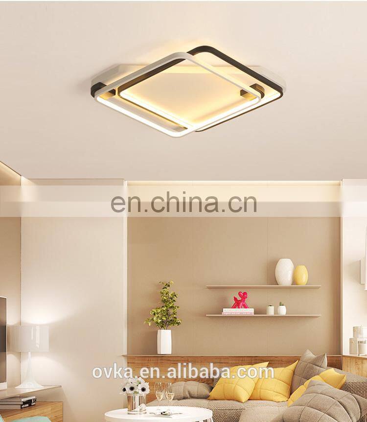 Simple modern led ceiling light three colors and dammable with remote control