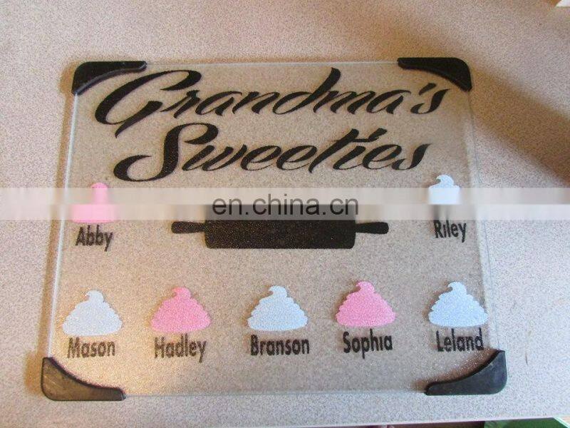 Unbreakable tempered glass cutting board chopping board for kitchen