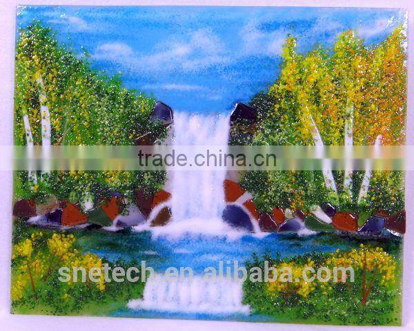 fused glass as interior wall or ceiling decoration