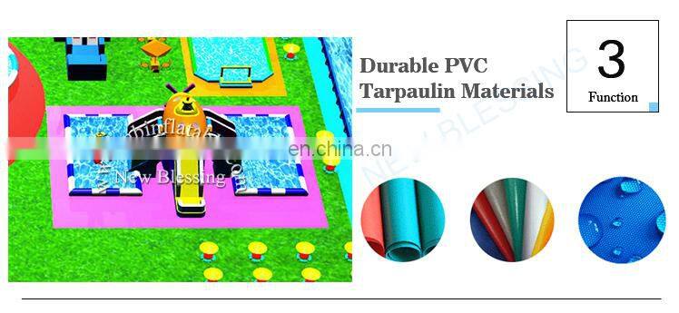 2018 factory pvc tarpaulin new inflatable water park on land prices for adults with pool& slide