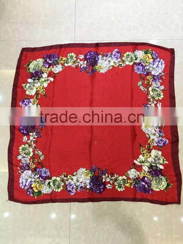 new style satin silk muslem square scarf