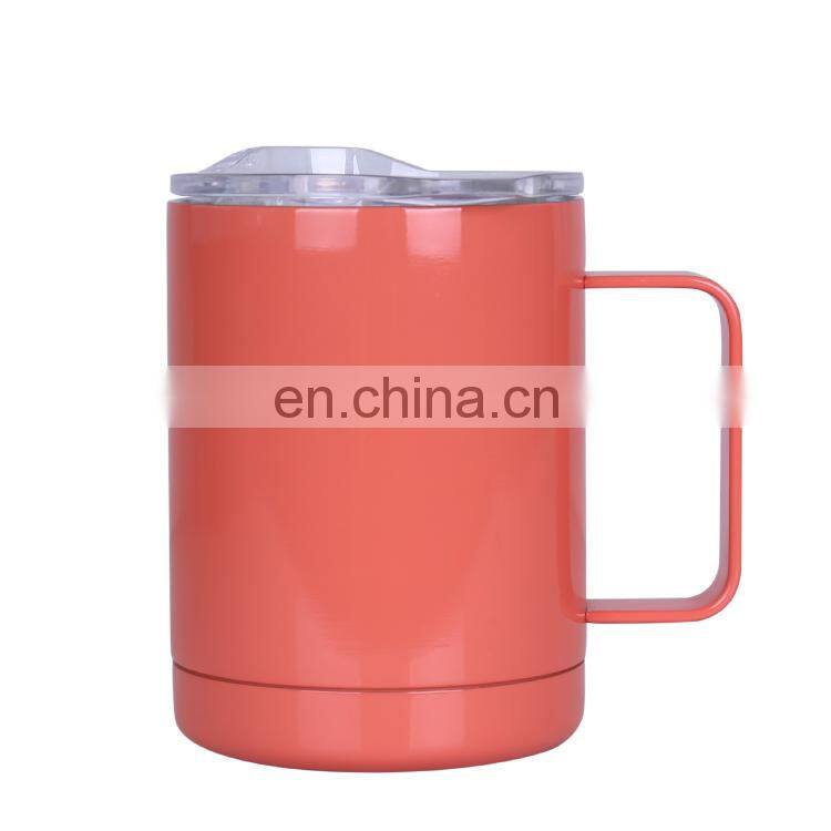 Portable Pink Thermal Mug leak proof mug insulated with Lid 360 ML Double Wall Stainless Steel water tumbler