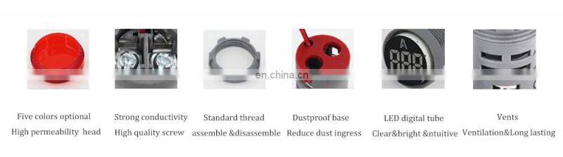 22mm DC 6-100V Voltmeter Round Mini LED Digital Voltage Indicator Voltage Meter Tester Precision Voltmeter