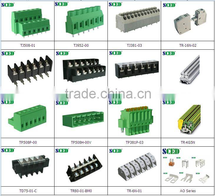 Screw Mount Euro Terminal block pitch 3.81mm 5.0mm