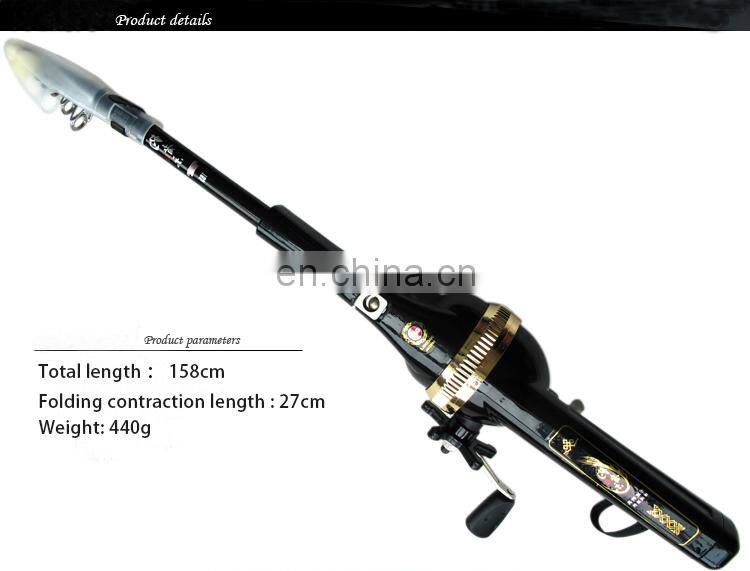 Automatic Fishing Rod Reel Combo Kit Carbon Fiber Folding Telescopic Fishing Pole Reel Set Carp Fishing Tackle Tools