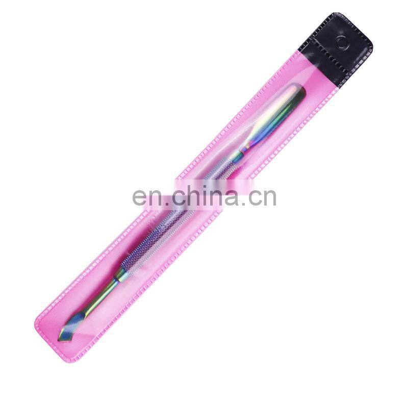 Stainless Steel Metal Nail Cleaner Trimmer Cuticle Pusher Set For Nail Cuticle Care