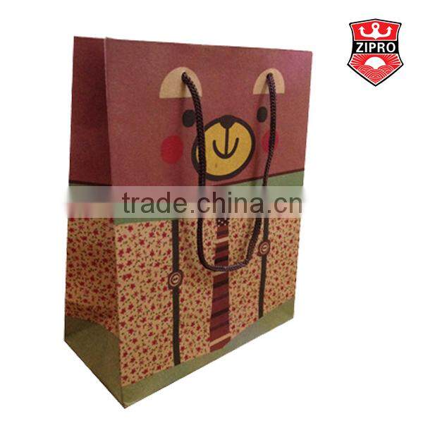 Environmental protection kraft paper custom design logo store shopping and gifts packing bag paper white kraft bag