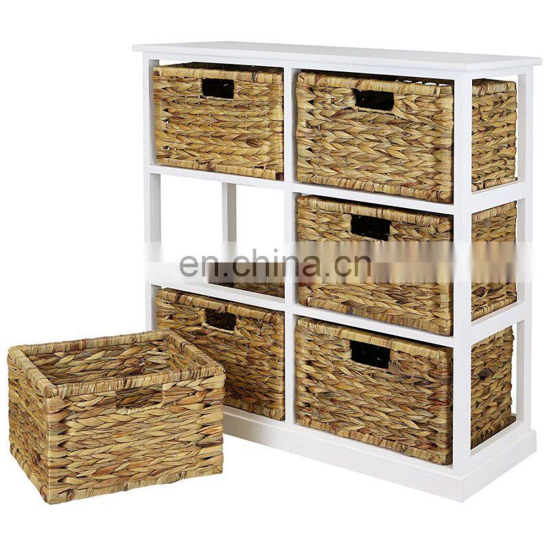2x3 Storage Unit - 6 Drawer with Seagrass Baskets