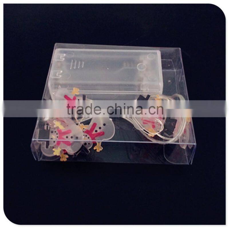 battery operated copper wire with snowman mini led christmas lights