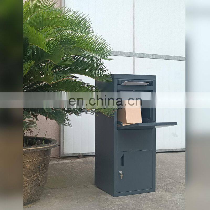 Factory direct Drop & Freestanding Locking Parcel Drop Box, Black