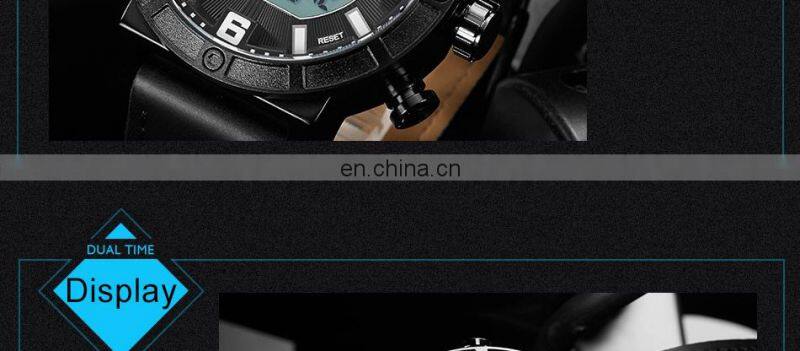 SINOBI Multi Function Men Wristwatch S9733G Full Calendar Window Male Watch LED Display Digital Watches