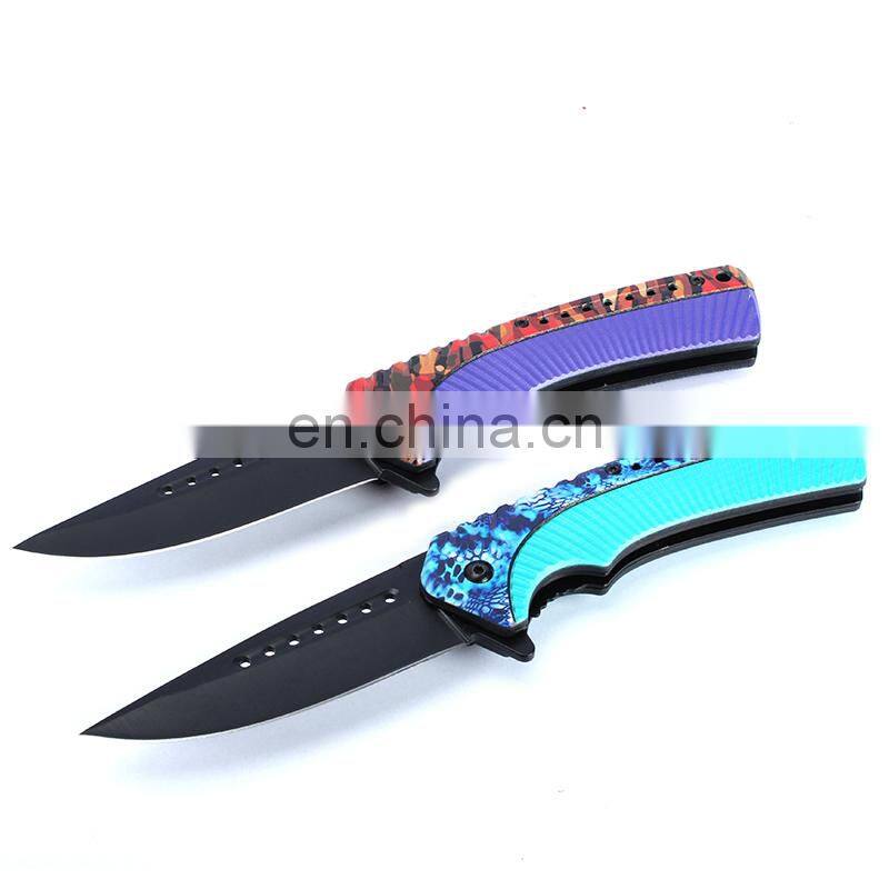 New Trends Outdoor Camping Hunting Bushcraft Folding Foldable Knife Tactical Paracord Survival Military Pocket Knife
