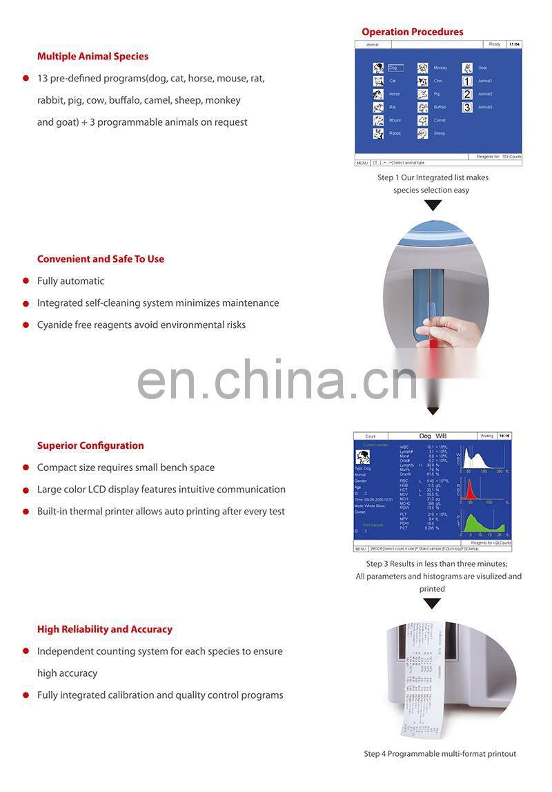 Used Mindray Fully CBC Vet Auto Hematology Blood Analyzer BC-2800/Mindray veterinary Blood analyzer machine