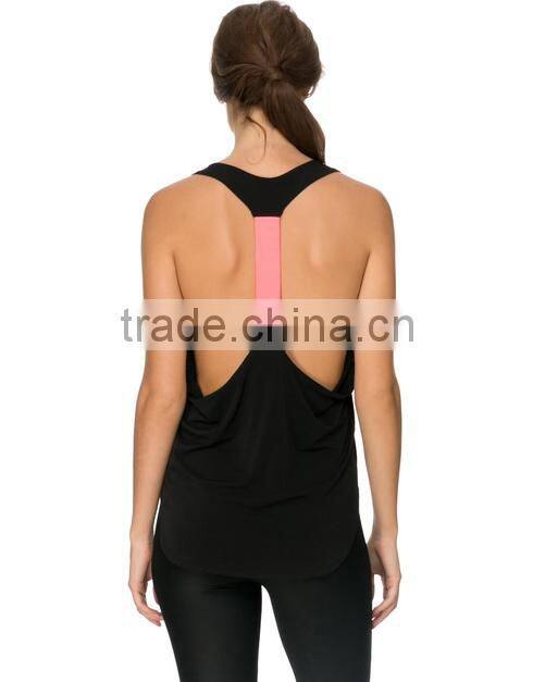 2015 china manufacturer customized the latest design elastic back tank top