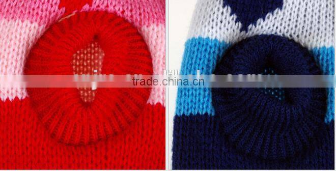 knitted heart logo ribbed turtleneck pet dog sweater