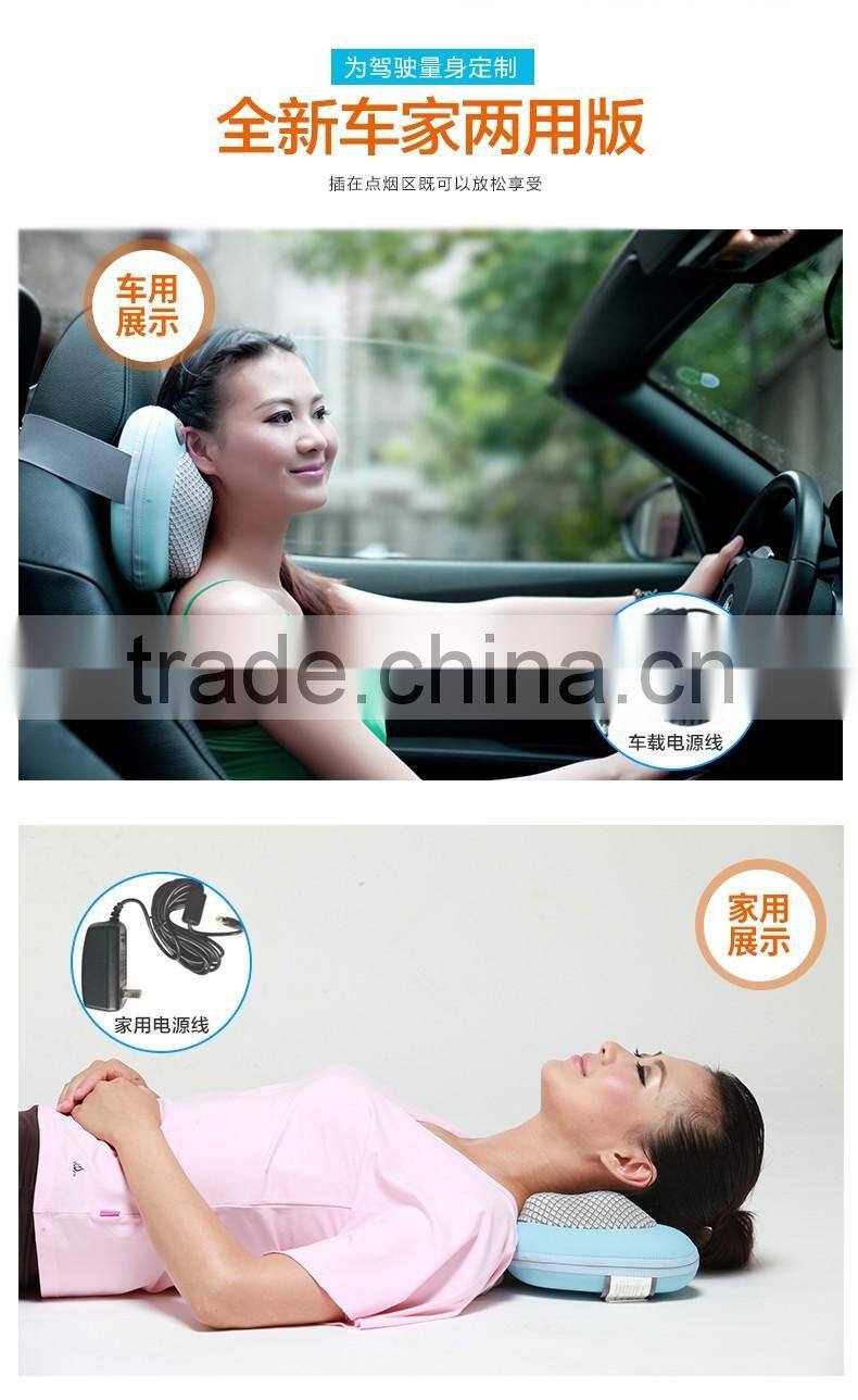 2016 china factory supplied massage pillow neck back head application pain relief massage pillow with heating
