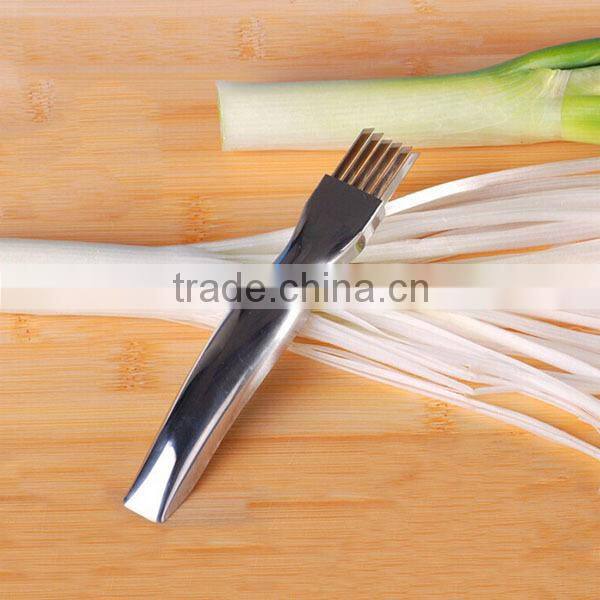 Latest Stainless steel Sharp Scallion knife Shred onion Cutter Slicer Vegetable Green Spring Onion Slicer Shredder Cutter Tool