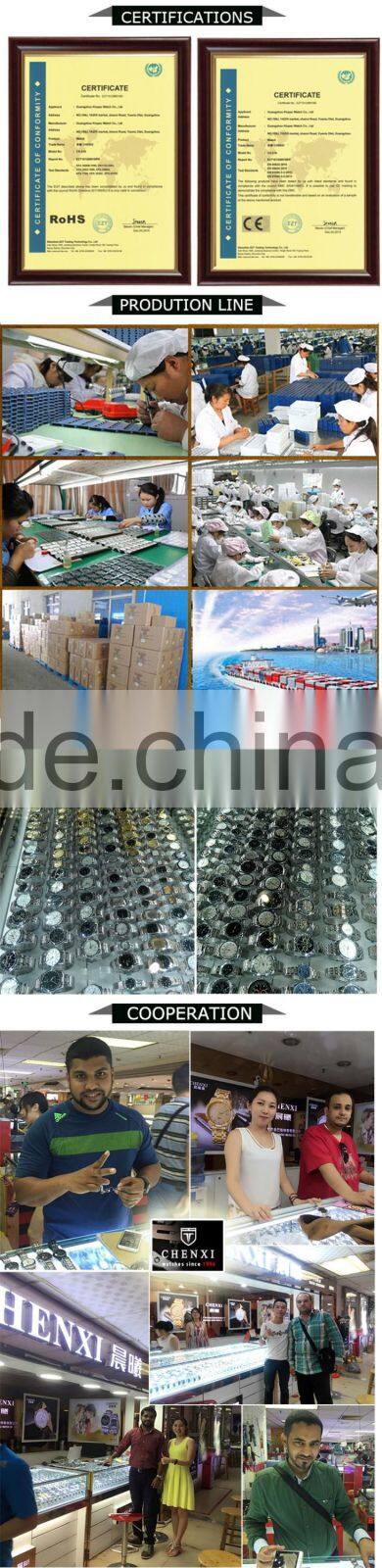 2016 new promotional Gold plated men quartz wrist watch Chenxi brand watch