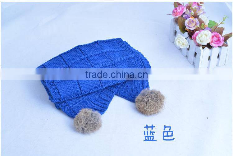 Best Selling Pom Pom Ball Tassel Style Warm Keeping Plain Acrylic Fashion Girls Knitted Scarf