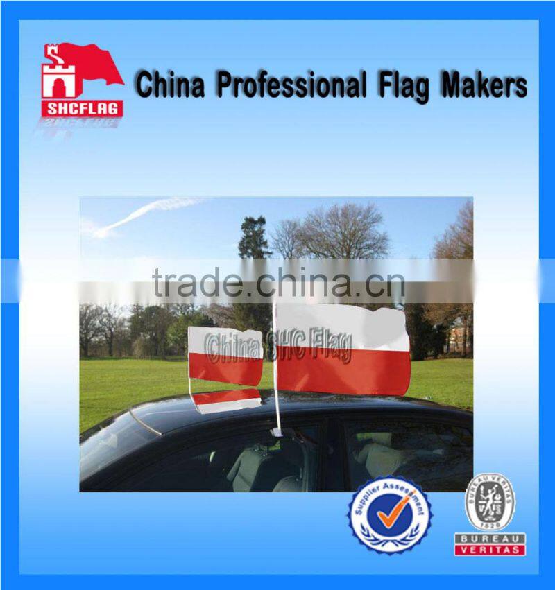 Mexican and American Car flags with 50 cm plastic pole