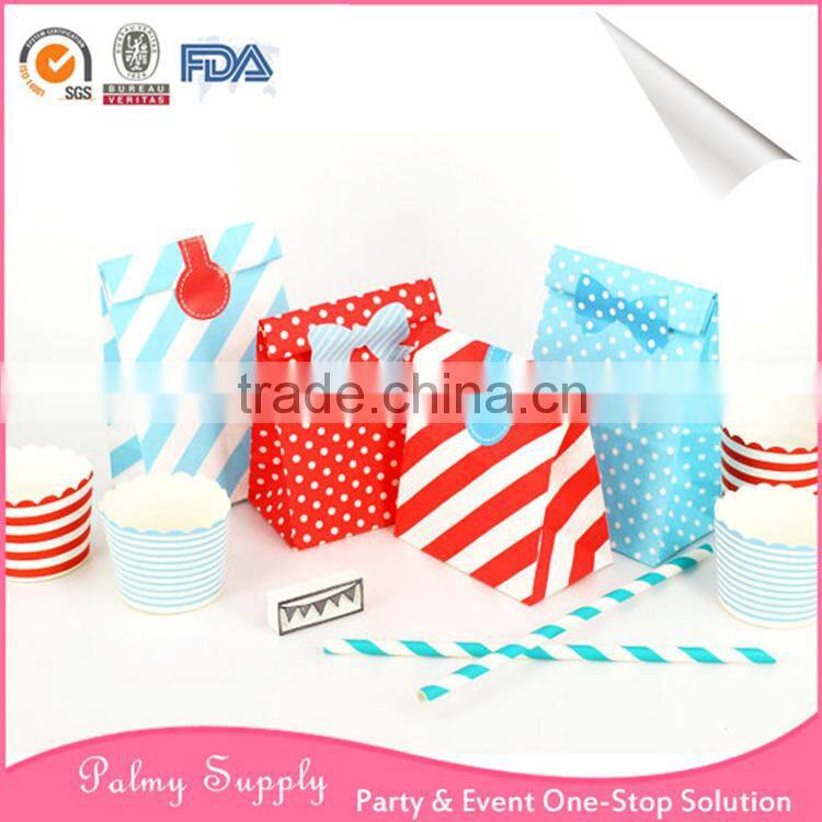 Chevron Porpcorn Kraft Paper Favor Bag