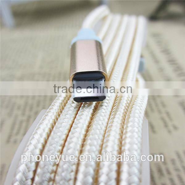 with pallet 1.5m line alloy nylon braided usb cable for samsung note5