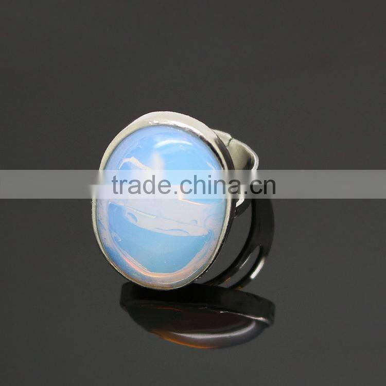 RG1031Wholesale Oval Turquoise Adjustable Ring,Bezel Gem Ring