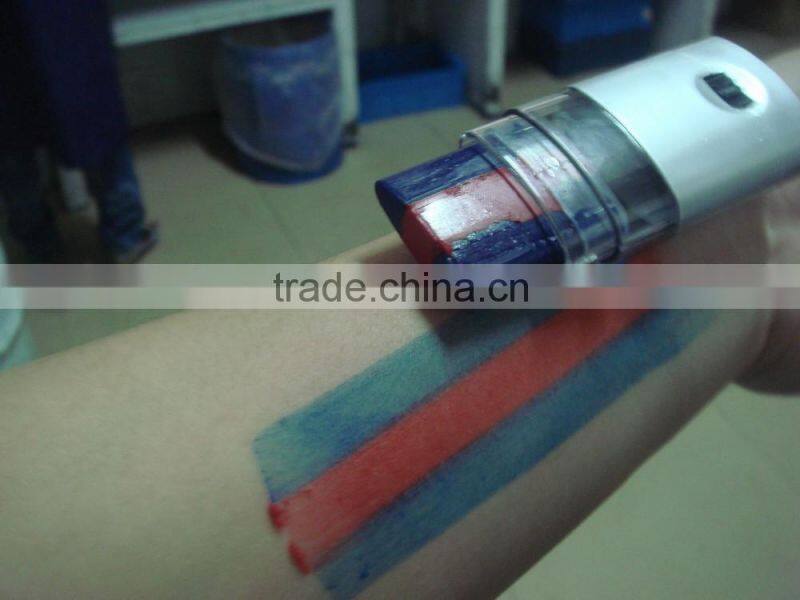 6 colors football fans face paint with brush