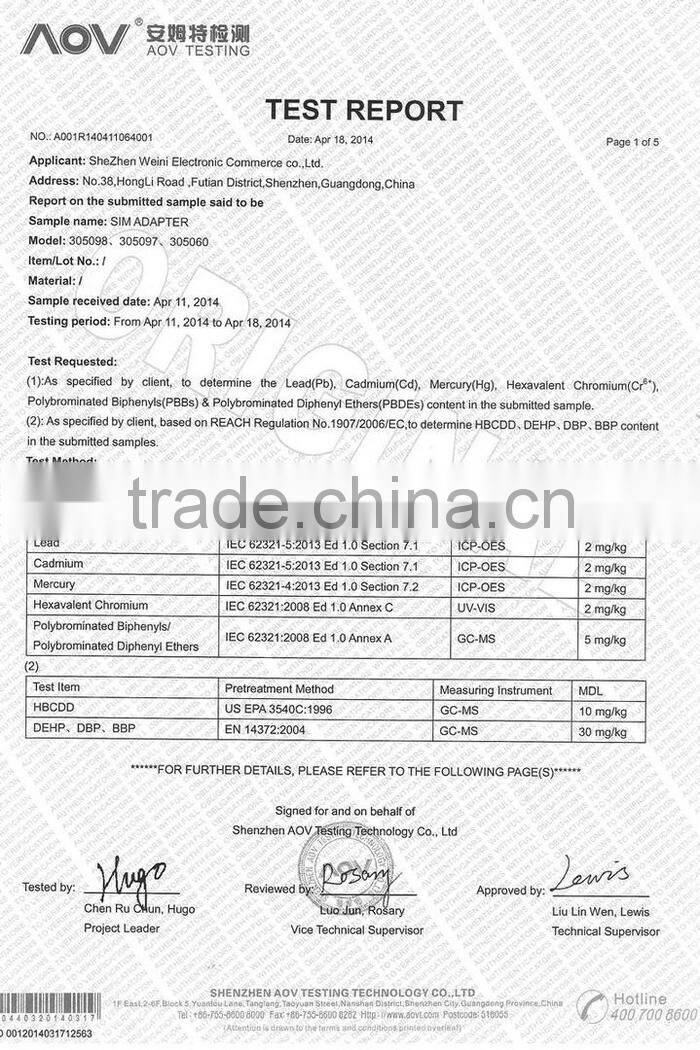 Black Nano SIM Card adapter+Sim Card Tray Holder Eject Pin Key Tool for iPhone 5