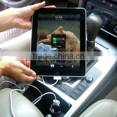 Shenzhen wholesales Black mini Dual USB Car Charger for iPhone