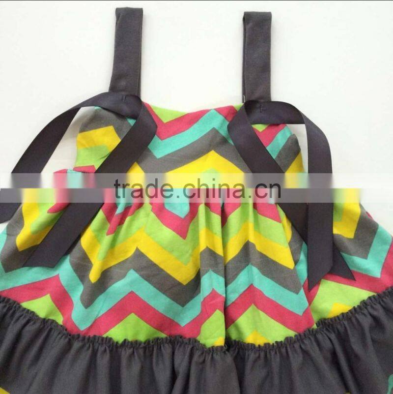 wholesale chevron easter children clothing set easter swing top set