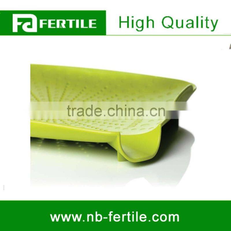 WFZ123573 Sinkstation Flat Colander Rose Color Plastic Kitchen Sink Strainer