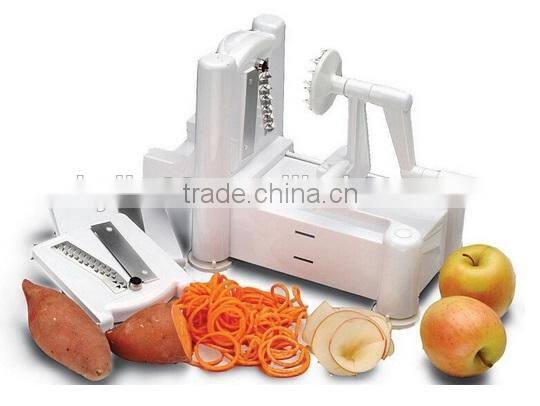 Multifunctional 3 in 1Tri Blade Plastic Spiral Vegetable Slicer